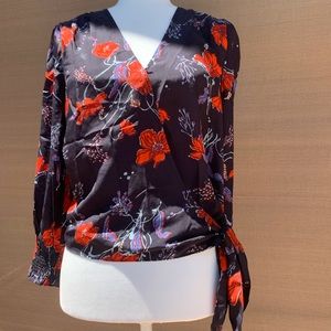 Madewell Wrap Style Long Sleeve Blouse Size XSmall